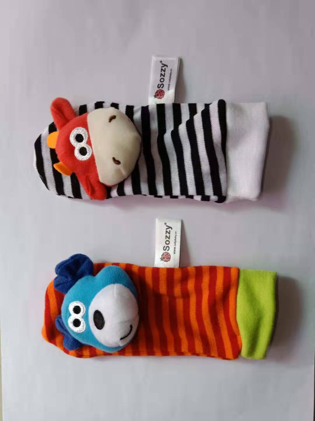 0-12 Months Soft Animal Rattle Infant Newborn Plush Sock Baby Toy Wrist Strap