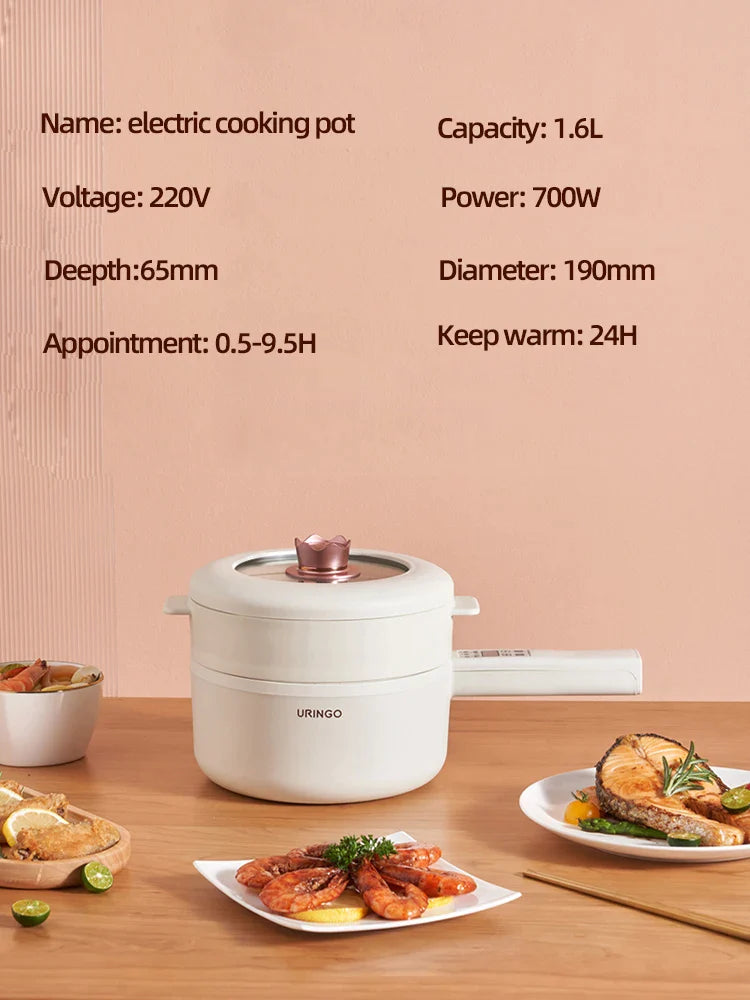 700W Electric Ceramic Liner Cooking Pot