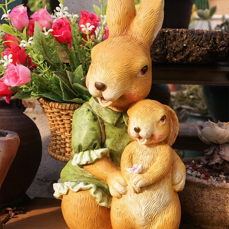 Easter Decoration Resin Bunny Rabbit Figurine Garden Ornaments