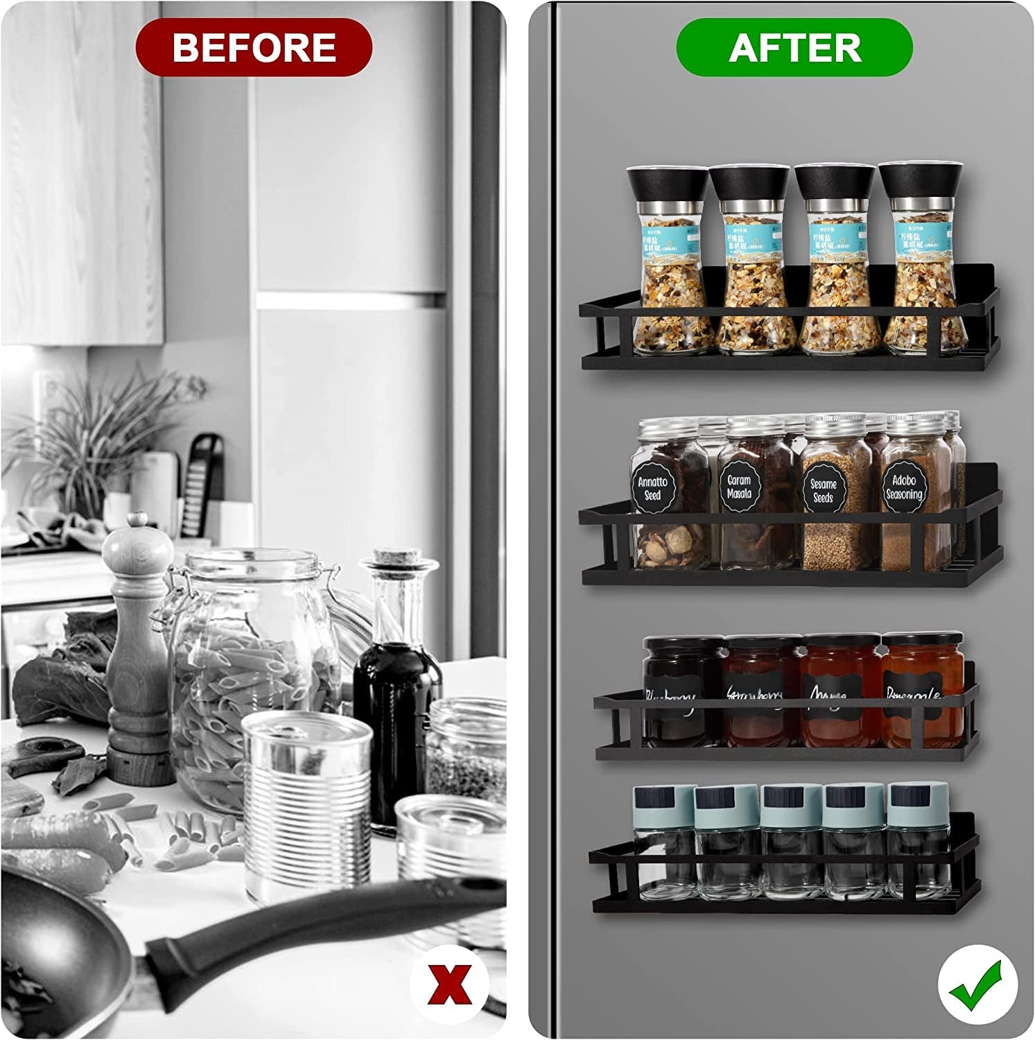Magnetic Spice Rack, Shelf  for Refrigerator or Microwave