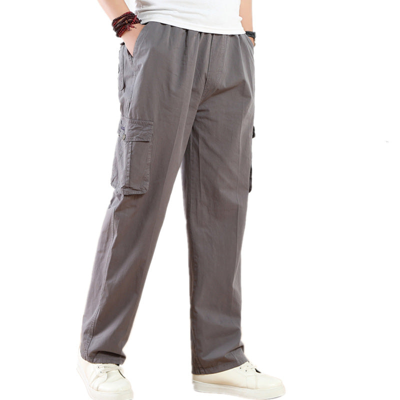 Men's Outdoor Work Clothes-pocket Straight Casual Trousers