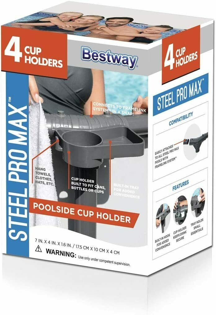 Bestway Steel Pro Pool Cup Holder Grey